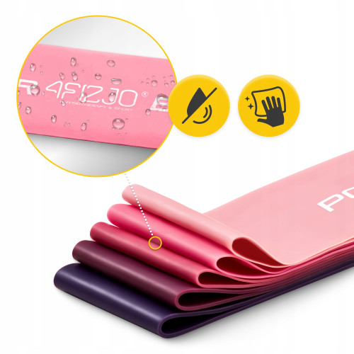 Резинка для фитнеса  4FIZJO Mini Power Band 5 шт 1-20 кг Pink  - фото №4